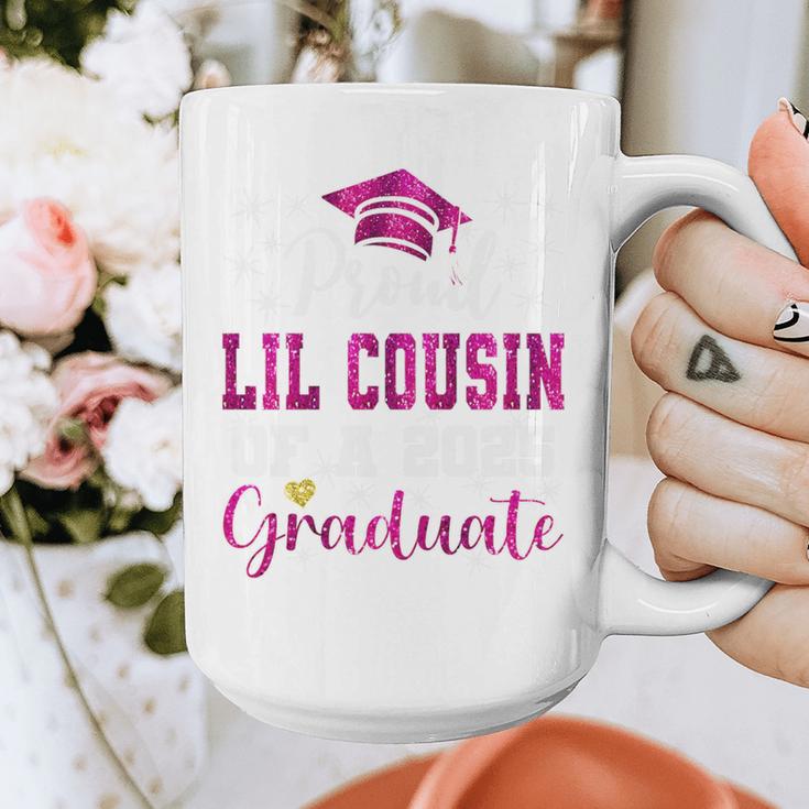 Super Proud Little Cousin Of 2025 Graduate Graduation Family Premium Tri-Blend Graphic Print Coffee Mug