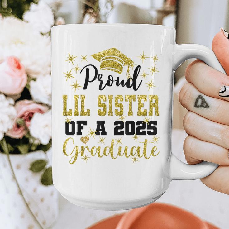 Super Proud Little Sister Of 2025 Graduate Graduation Family Graphic Print Coffee Mug