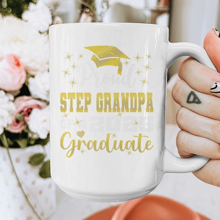 Super Proud Step Grandpa Of 2025 Graduate Graduation Family Premium Graphic Print Coffee Mug