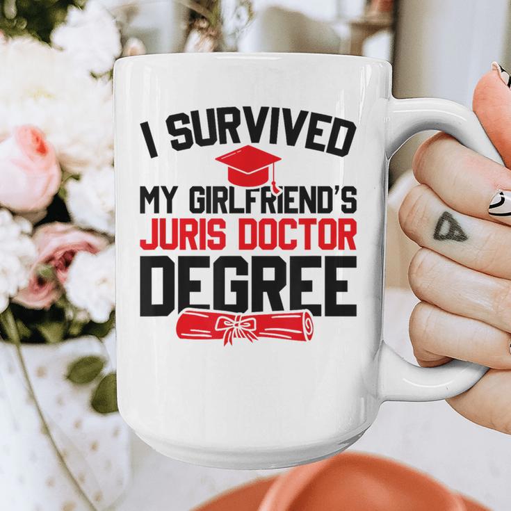 I Survived My Girlfriend's Juris Doctor Degree Graduation Graphic Print Coffee Mug
