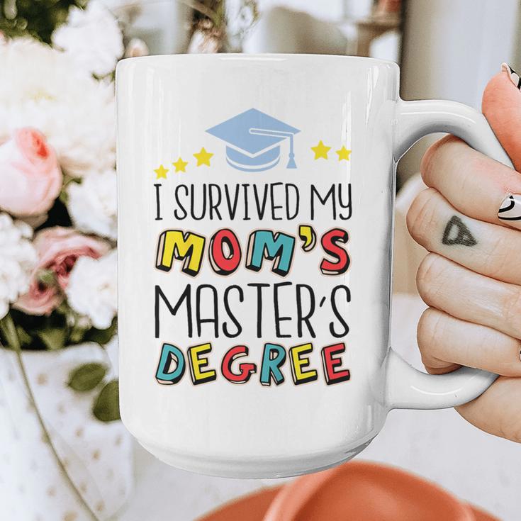 I Survived My Mom's Master's Degree Master Graduation Graphic Print Coffee Mug