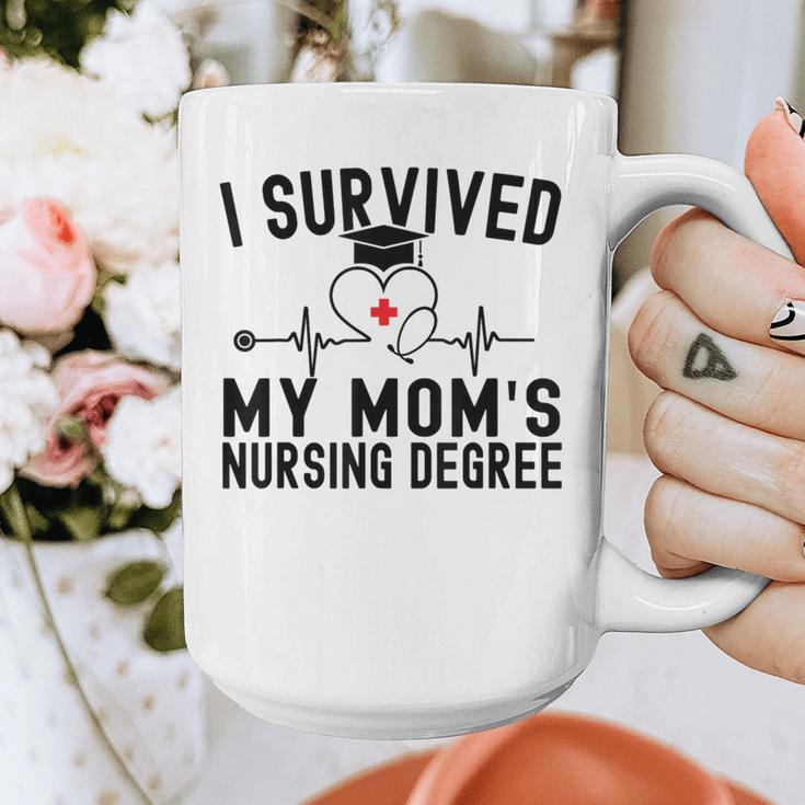 I Survived My Mom's Nursing Degree Nursing School Graduation Graphic Print Coffee Mug