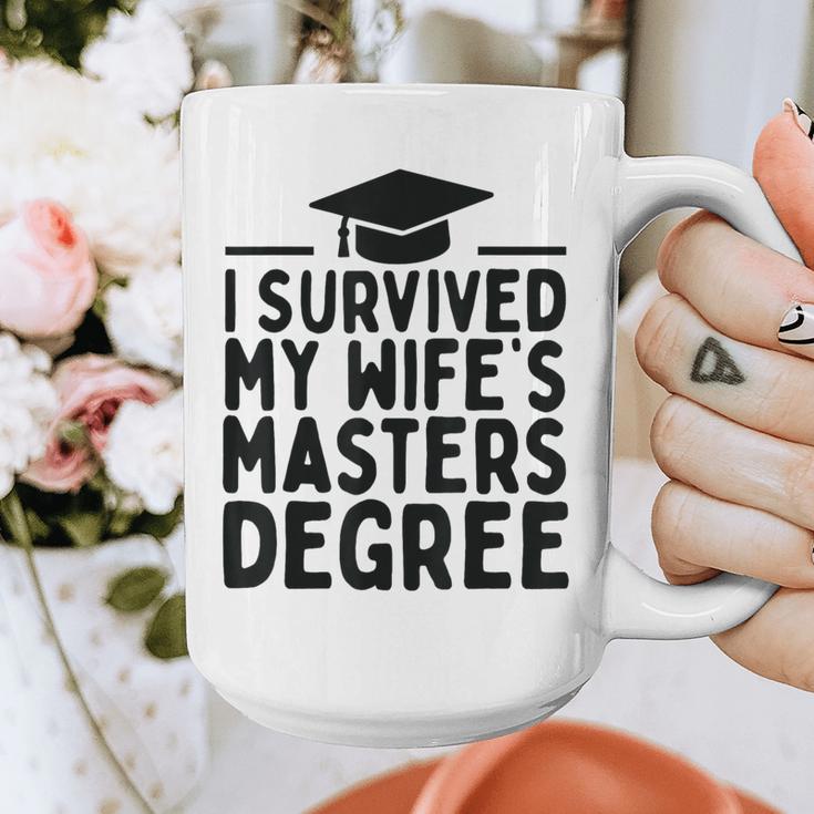 I Survived My Wife's Masters Degree Graduation Class Of 2025 Graphic Print Coffee Mug