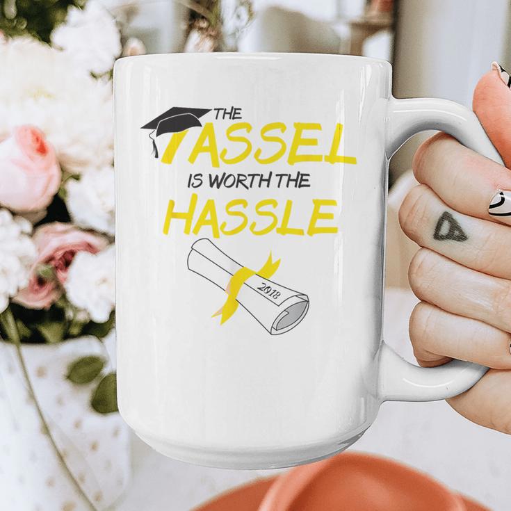 Tassel Worth The Hassle 2018 Graduation Quote Ylw Graphic Print Coffee Mug