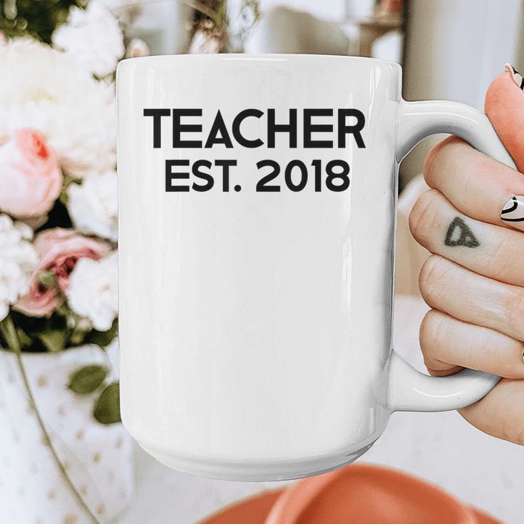Teacher Graduation Teacher Est 2018 Tee Him Her Graphic Print Coffee Mug