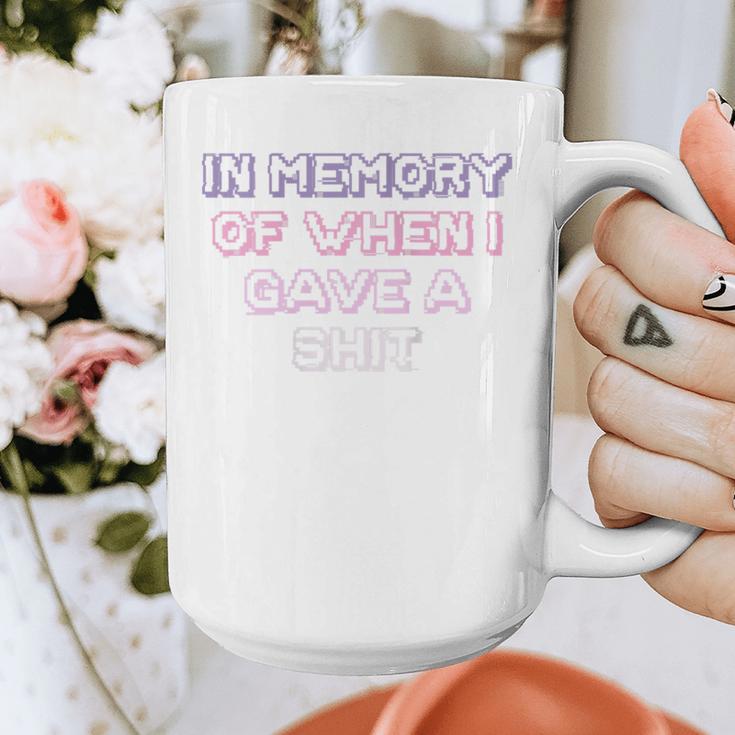 Teens Girls Mom In Memory Of When I Gave A Shit Graphic Print Coffee Mug