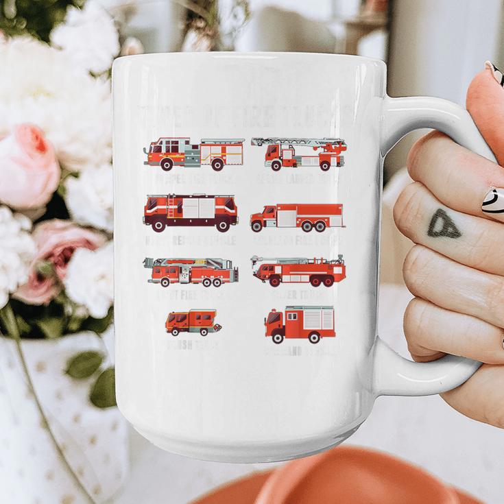 Toddler Boy Types Of FireTruck Firefighter Baby Dad Fireman Graphic Print Coffee Mug