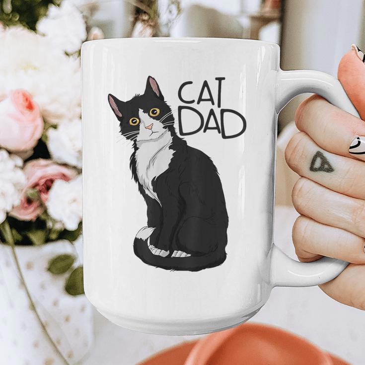 Tuxedo Cat Dad Cat Dad Tuxedo Cat Dad Graphic Print Coffee Mug