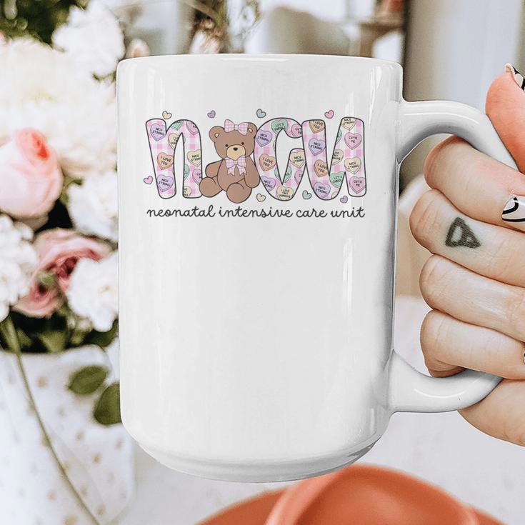 Valentines Day NICU Nurse Cute Bear Neonatal ICU Graduation Graphic Print Coffee Mug