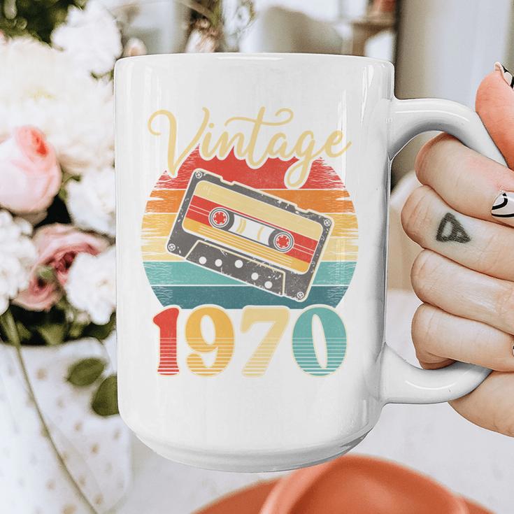 Vintage 1970 Retro Cassette Tape 70s Born Nostalgia Birthday Graphic Print Coffee Mug