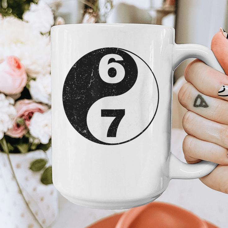 Vintage 6 7 Yin Yang Namaste Six Seven Nostalgia Graphic Print Coffee Mug Vintage 6 7 Yin Yang Namaste Six Seven Nostalgia Graphic Print Coffee Mug