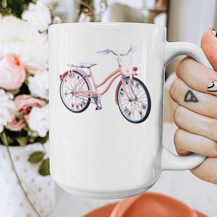 Vintage Bicycle With Playing Cards Nostalgia Graphic Print Coffee Mug Vintage Bicycle With Playing Cards Nostalgia Graphic Print Coffee Mug