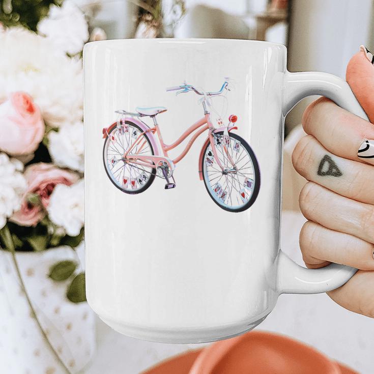 Vintage Bicycle With Playing Cards Nostalgia Premium Tri-Blend Graphic Print Coffee Mug Vintage Bicycle With Playing Cards Nostalgia Premium Tri-Blend Graphic Print Coffee Mug