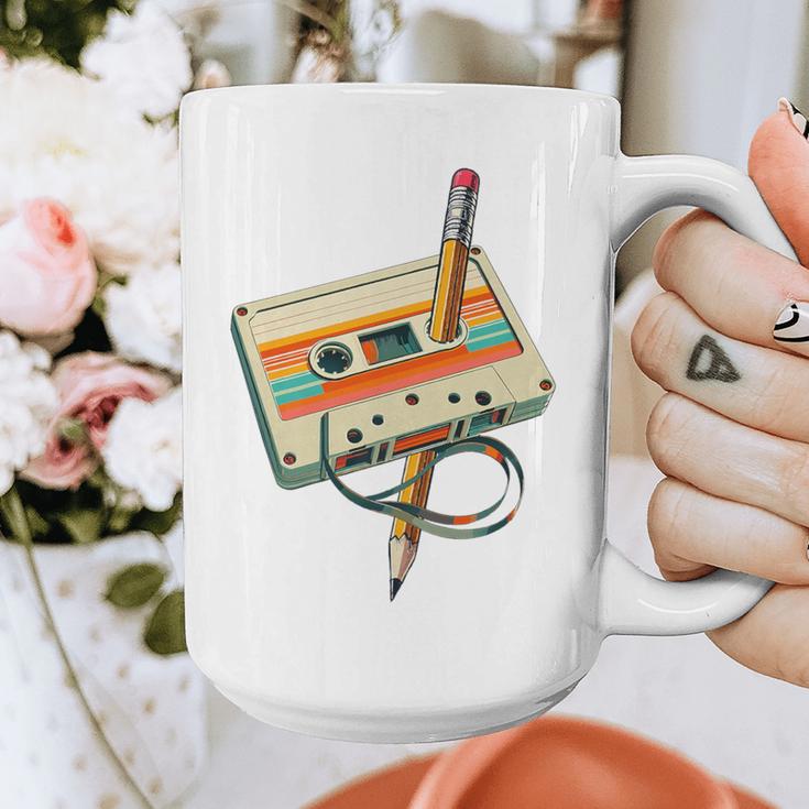 Vintage Pencil Rewind Cassette Tape Nostalgia Party 80s 90s Premium Graphic Print Coffee Mug Vintage Pencil Rewind Cassette Tape Nostalgia Party 80s 90s Premium Graphic Print Coffee Mug