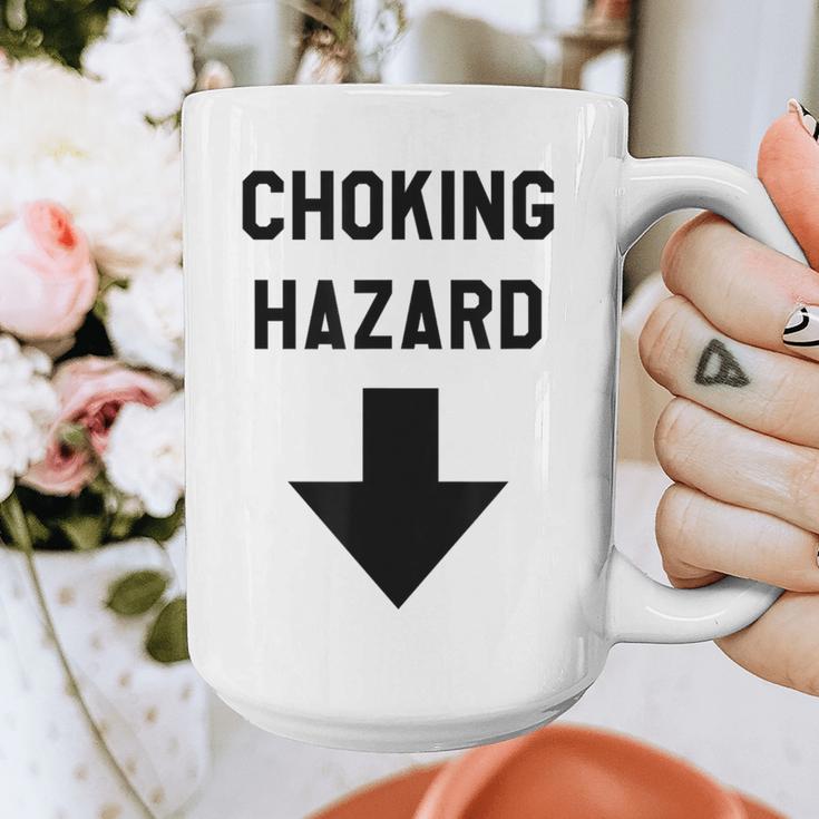 Viral And Internet Meme Crude Gag Apparel Choking Hazard Adult Dad Joke Graphic Print Coffee Mug