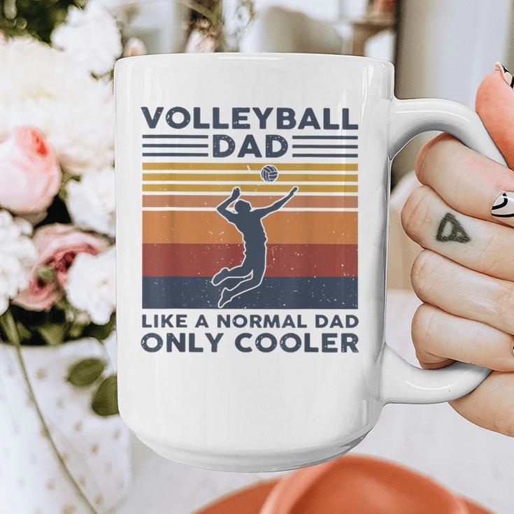 Volleyball Dad Like A Normal Dad Only Cooler Vintage Graphic Print Coffee Mug
