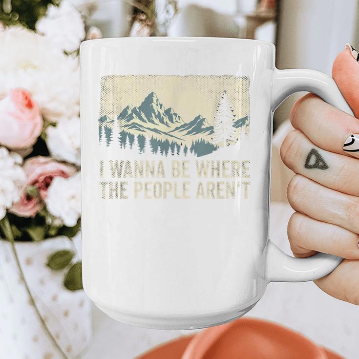 I Wanna Be Where The People Arent Hiking Camping Introvert Graphic Print Coffee Mug I Wanna Be Where The People Arent Hiking Camping Introvert Graphic Print Coffee Mug