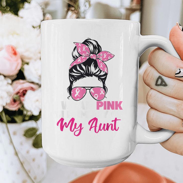 I Wear Pink In Memory Of My Aunt Breast Cancer Awareness Graphic Print Coffee Mug I Wear Pink In Memory Of My Aunt Breast Cancer Awareness Graphic Print Coffee Mug