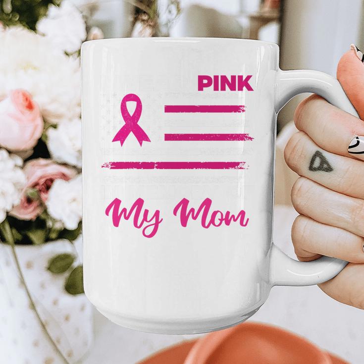 I Wear Pink In Memory Of My Mom Breast Cancer Awareness Premium Tri-Blend Graphic Print Coffee Mug