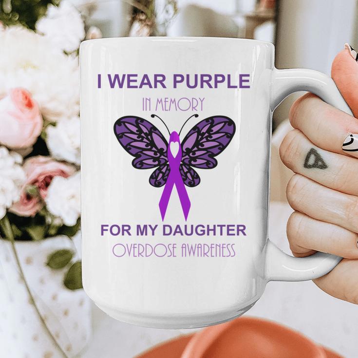 I Wear Purple In Memory For My Daughter Overdose Awareness Graphic Print Coffee Mug