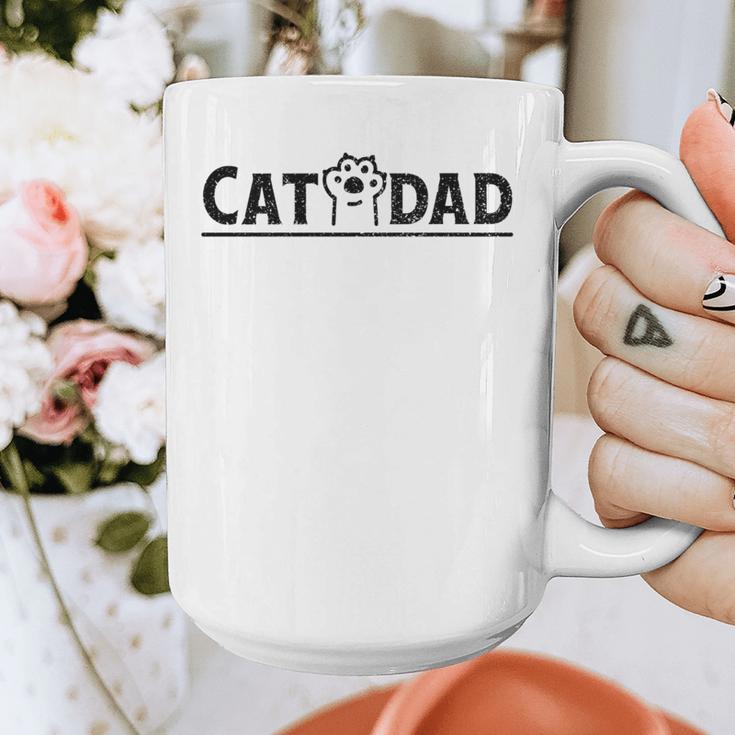 Worlds Best Cat Dad Ever Vintage Cat Dad Father Day Men Graphic Print Coffee Mug