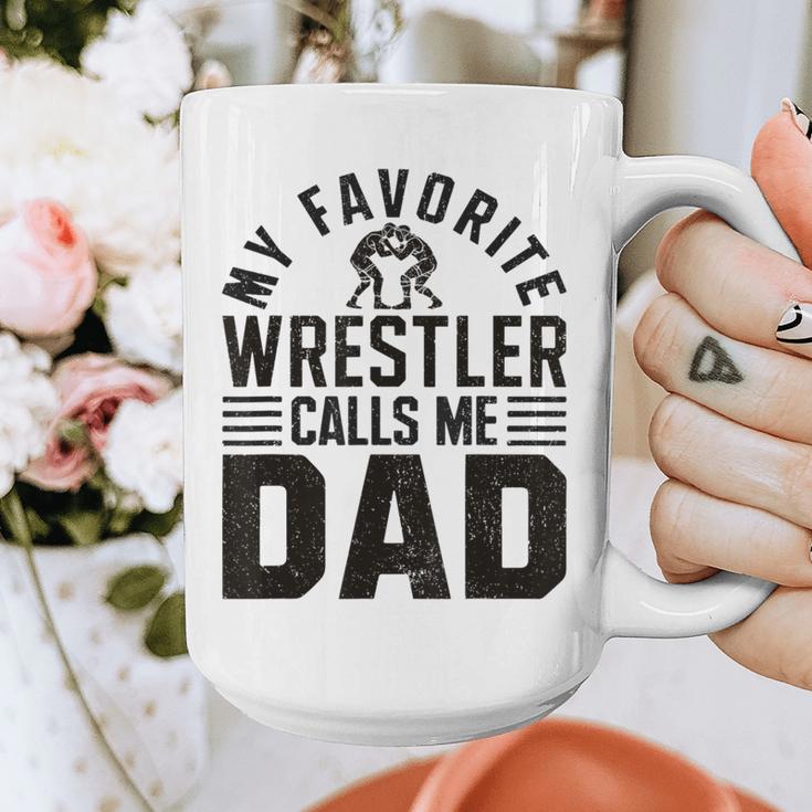 Wrestler Daddy Wrestling Dad Graphic Print Coffee Mug