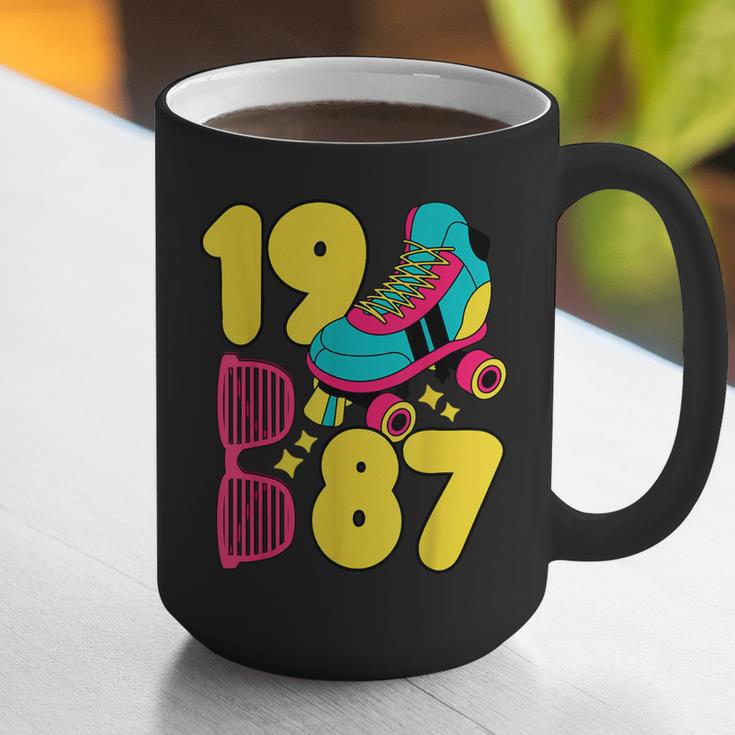 1987 Retro Raised In The 80s Old School Nostalgia Vibes Graphic Print Coffee Mug
