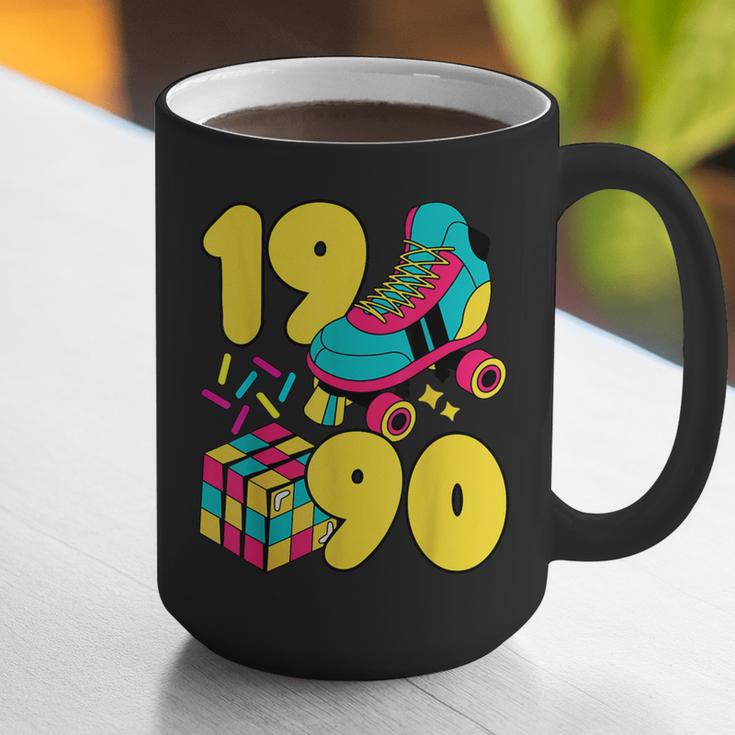 1990 Retro Raised In The 90s Old School Nostalgia Vibes Graphic Print Coffee Mug