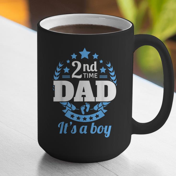 2nd Time Dad It's A Boy Dad Again Second Baby Announce Graphic Print Coffee Mug