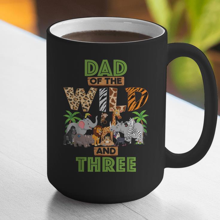 3rd Birthday Zoo Safari Jungle Dad Of The Wild And Three Graphic Print Coffee Mug