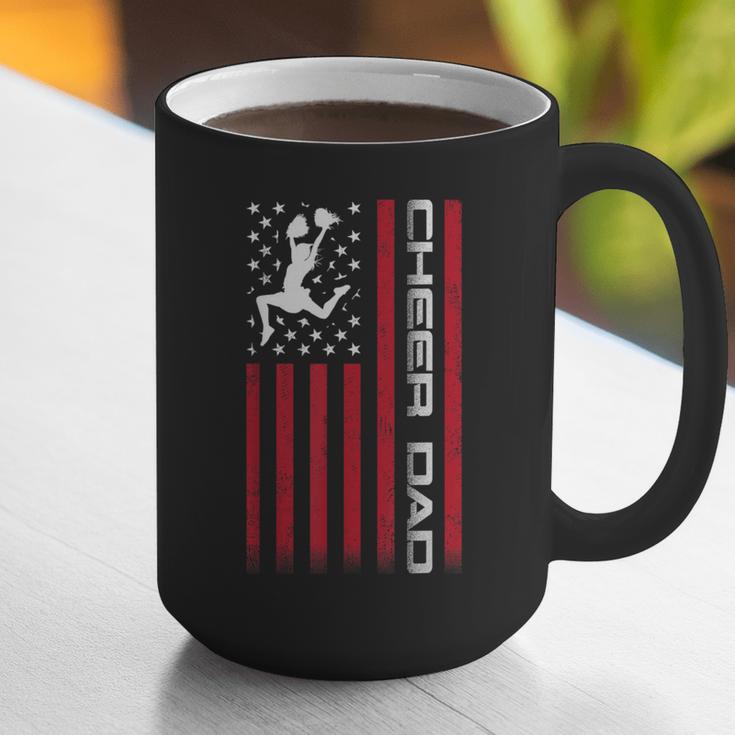 4th Of July US Flag Cheer Dad Shirt For Father's Cheer Graphic Print Coffee Mug
