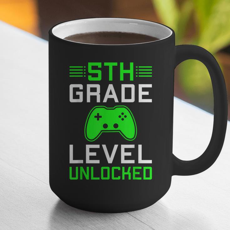 5th Grade Level Unlocked Back To School Gamer Graduation Graphic Print Coffee Mug