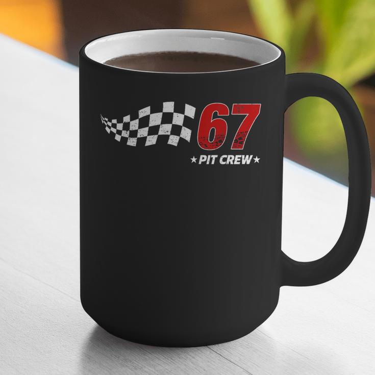 67 Pit Crew Six Seven Racing Birthday Race Car For Dad Mom Graphic Print Coffee Mug