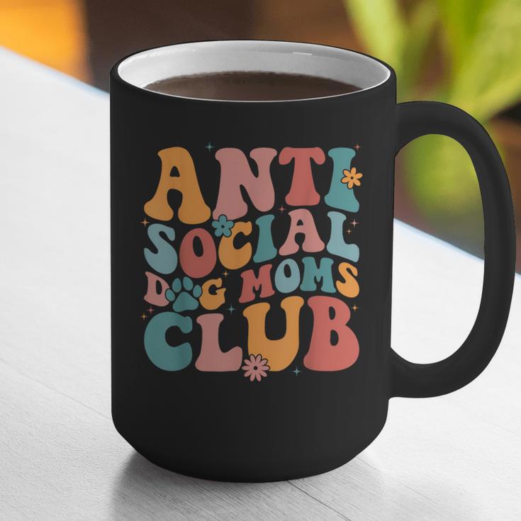 Anti Social Dog Moms Club Introvert Dog Mom Retro Men Women Graphic Print Coffee Mug