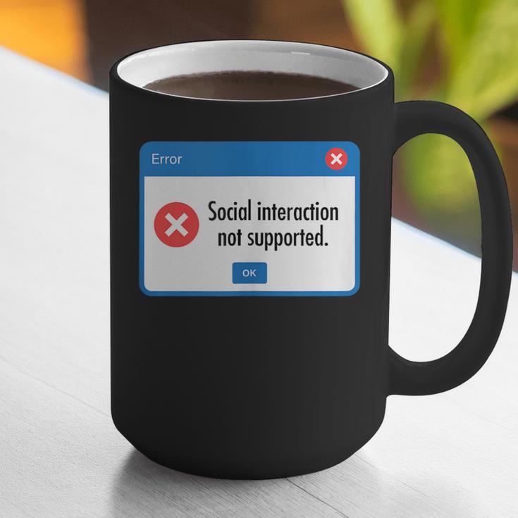Anti Social Introvert Social Interaction Not Supported Graphic Print Coffee Mug