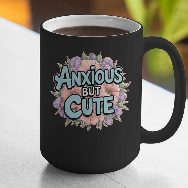 Anxious But Cute Introvert Floral Social Anxiety Graphic Print Coffee Mug Anxious But Cute Introvert Floral Social Anxiety Graphic Print Coffee Mug