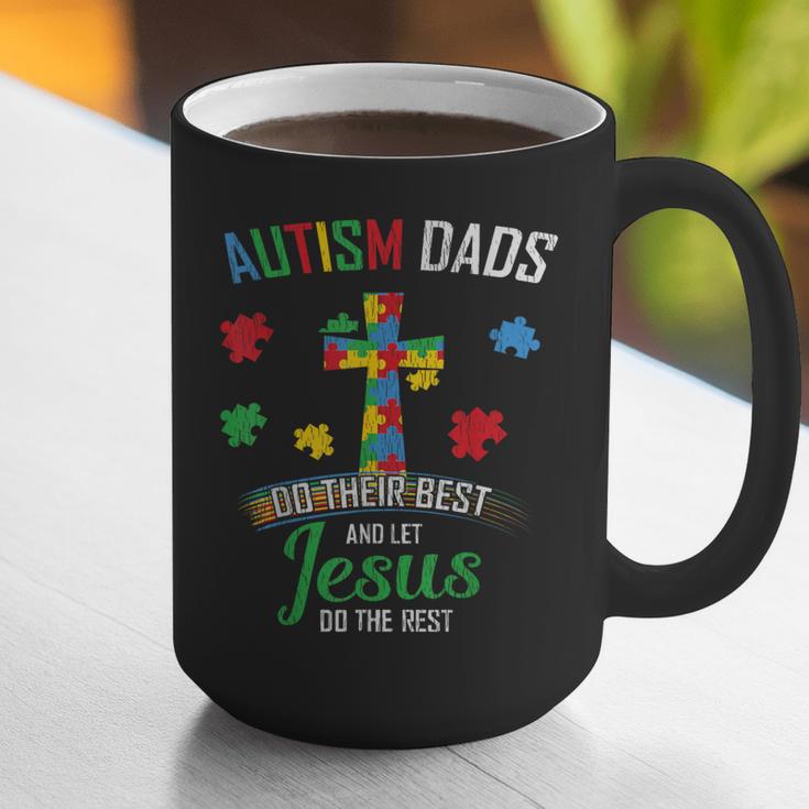 Autism Dad Son Father Autistic Kid Awareness Jesus Christian Graphic Print Coffee Mug