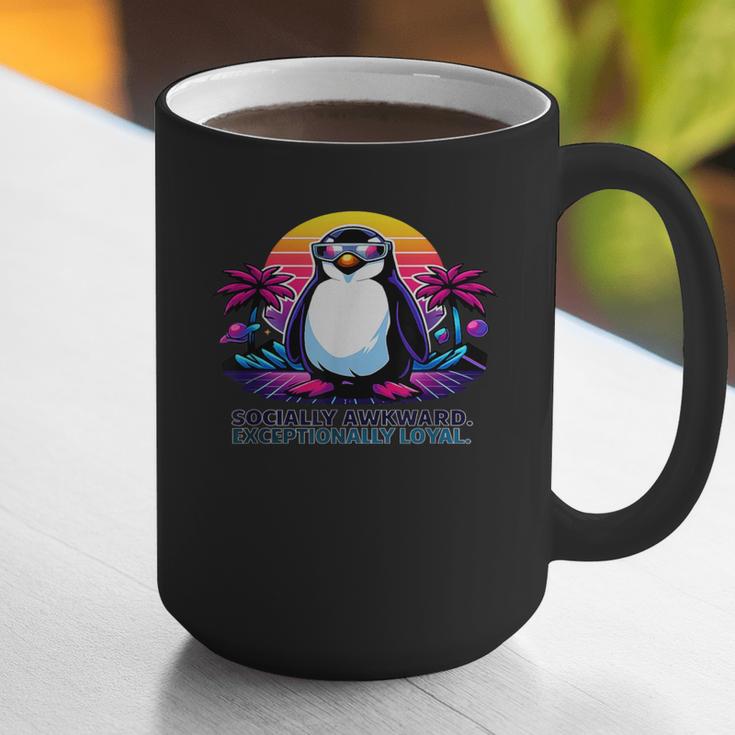 Awkward But Loyal Penguin Synthwave Vapowave Introvert Graphic Print Coffee Mug Awkward But Loyal Penguin Synthwave Vapowave Introvert Graphic Print Coffee Mug