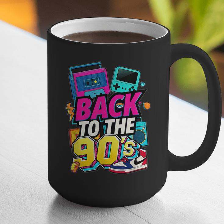 Back To The 90s Nostalgia Cassette Game Console Boombox Graphic Print Coffee Mug