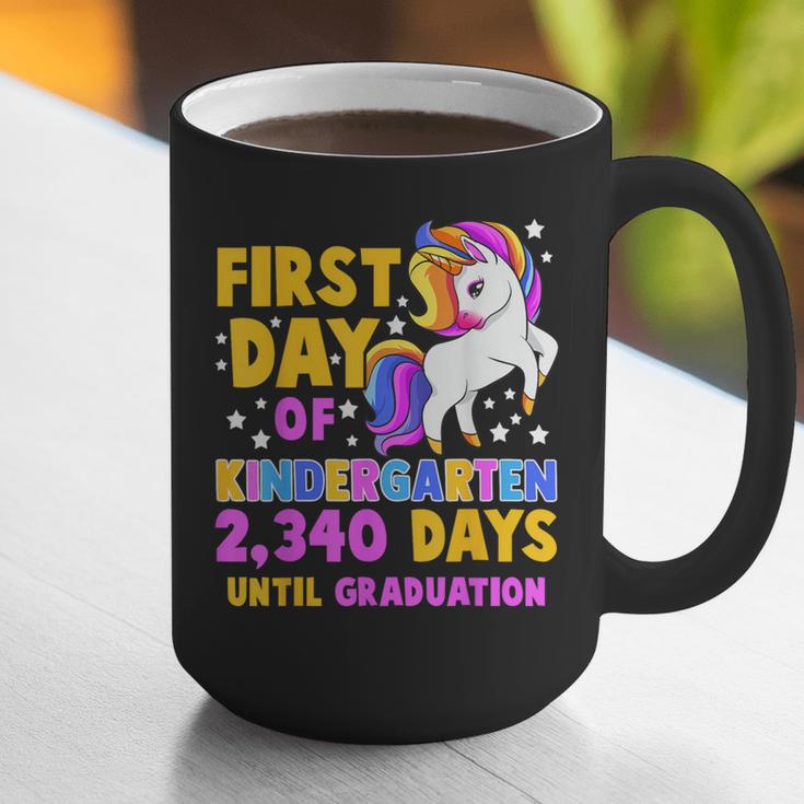 Back To School First Day Of Kindergarten Graduation Unicorn Graphic Print Coffee Mug