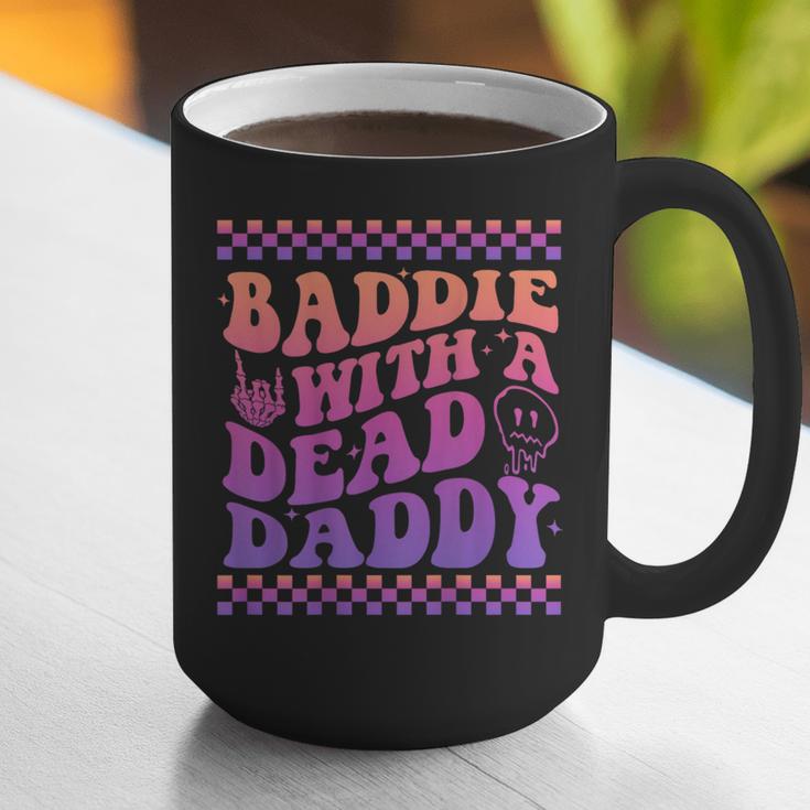 Baddie With A Dead Daddy Dead Dad Club Baddie On Back Graphic Print Coffee Mug