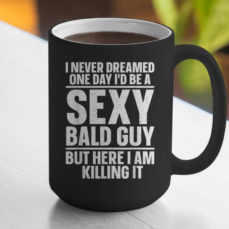 Bald Guy Art For Men Dad Sexy Bald People Bald Man Graphic Print Coffee Mug