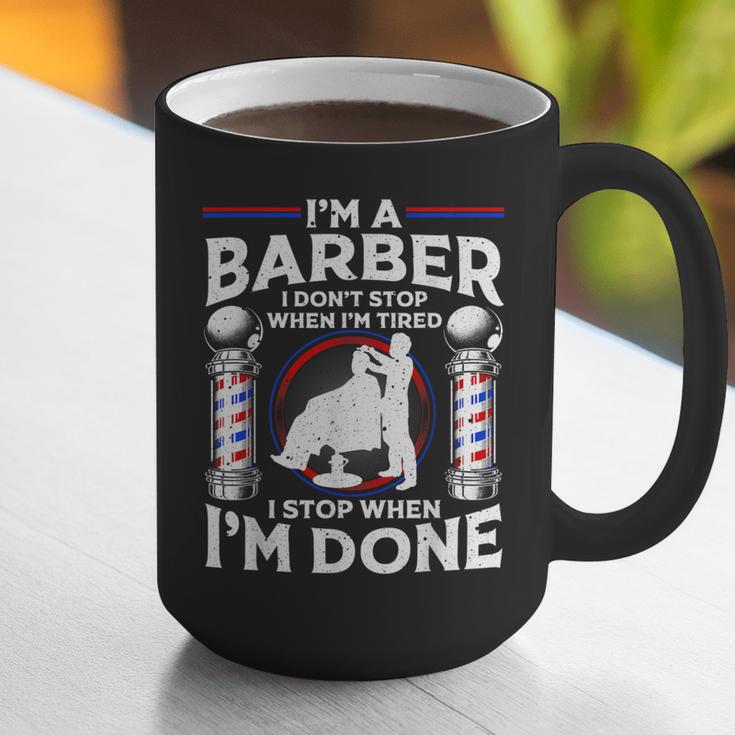 Barber s For Men Dad Hairstyling Humor Quote Small Graphic Print Coffee Mug