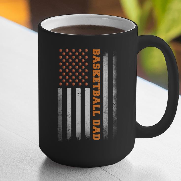 Basketball Dad USA US Flag Basketball Men Graphic Print Coffee Mug