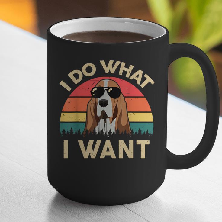 Basset Hound Shirts I Do What I Want Basset Hound Dad Graphic Print Coffee Mug