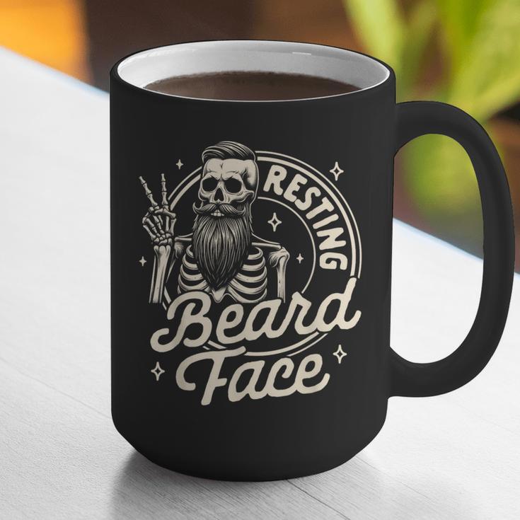 Bearded Dad Daddy Papa Father’s Day Resting Beard Face Graphic Print Coffee Mug
