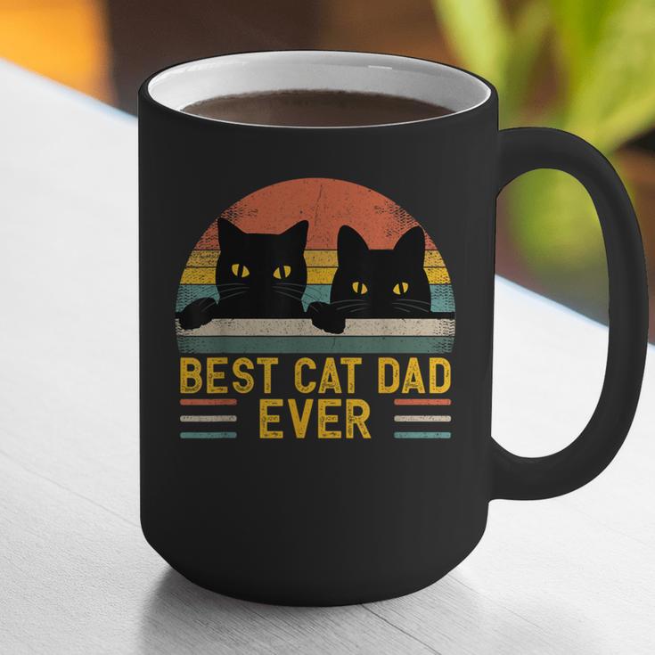 Best Cat Dad Ever Retro Style Cats Lover Graphic Print Coffee Mug