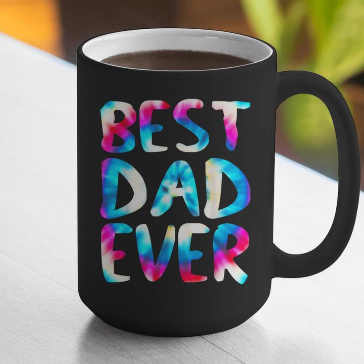 Best Dad Ever Colorful Tie Dye Fathers Day Graphic Print Coffee Mug