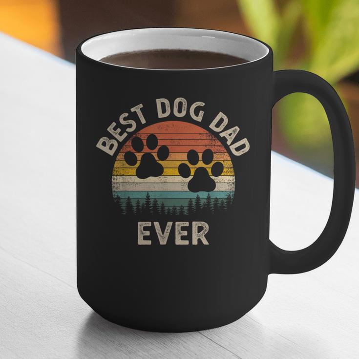 Best Dog Dad Ever Vintage Father's Day Dog Lover Graphic Print Coffee Mug