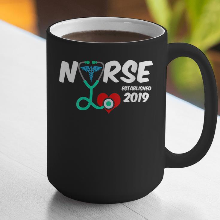 Best Nurse Graduation- RN Nurse Established 2019 LPN Graphic Print Coffee Mug